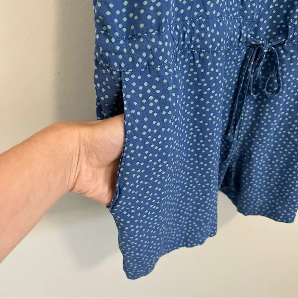 Levi’s Blue Polka Dot Tie Waist Romper - Picture 5 of 11